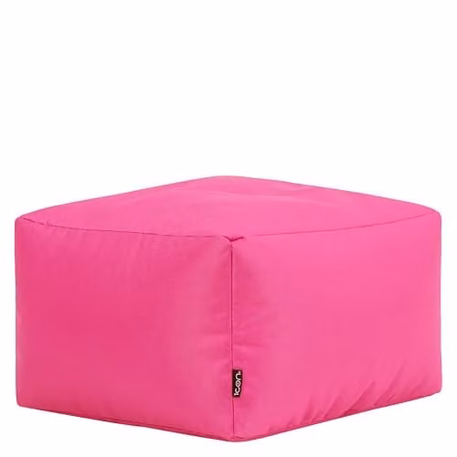 Bean Bag Bazaar Pink Cube Bean Bag Footstool for Indoor and Outdoor Use, W/D/H: 40 x 40 x 40 cm – 1