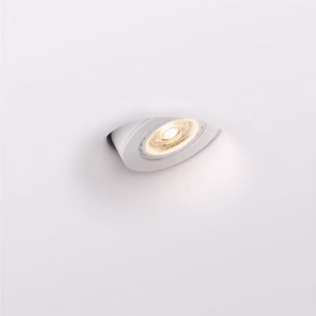 Faro Modern Round Recessed Plaster Spotlight in White