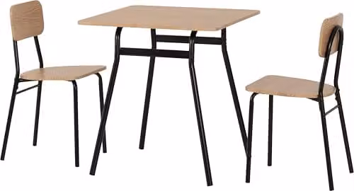 Seconique Warren 1+2 Dining Set in Black and Brown – 1