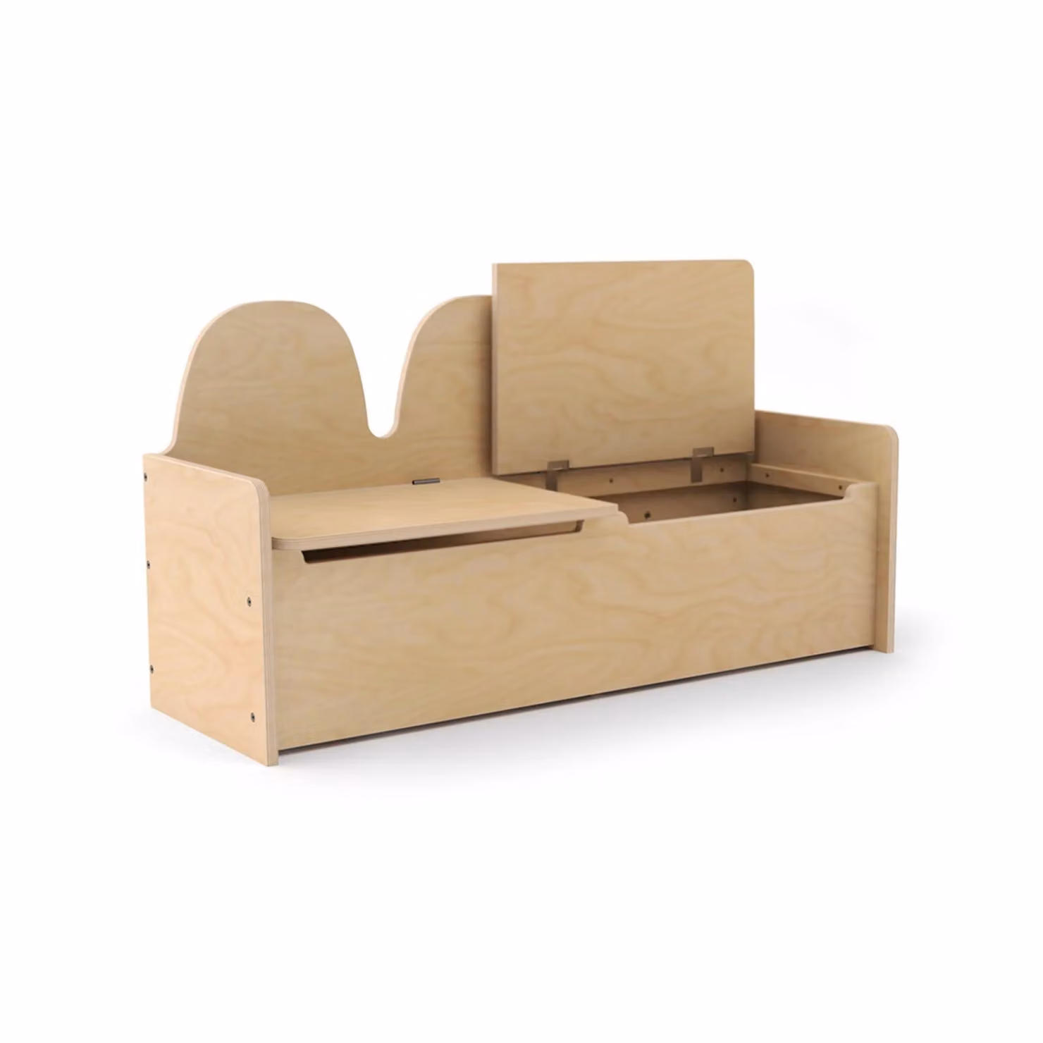 Oeuf NYC Camel Storage Bench in Birch and Beige, W/D/H: 120 x 40 x 62 cm – 1