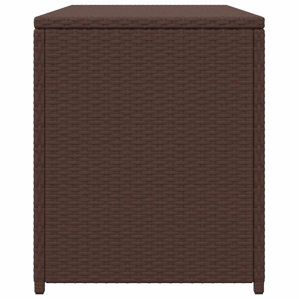 Berkfield Home Brown Poly Rattan Garden Storage Box W/D/H: 120 x 50 x 60 cm – 6