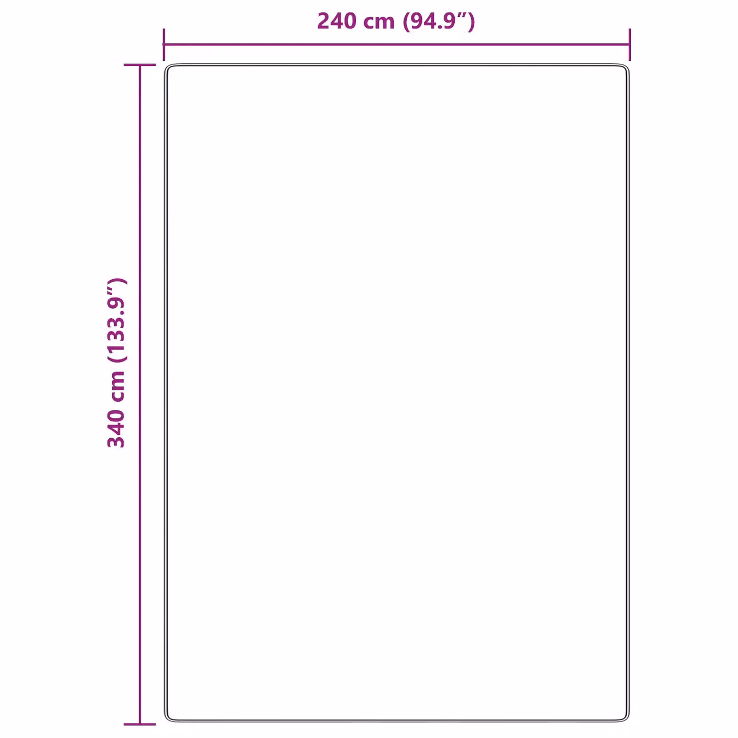 Berkfield Home Grey Shaggy Rectangular Rug with Latex Backing W: 240 cm, D: 340 cm – 2