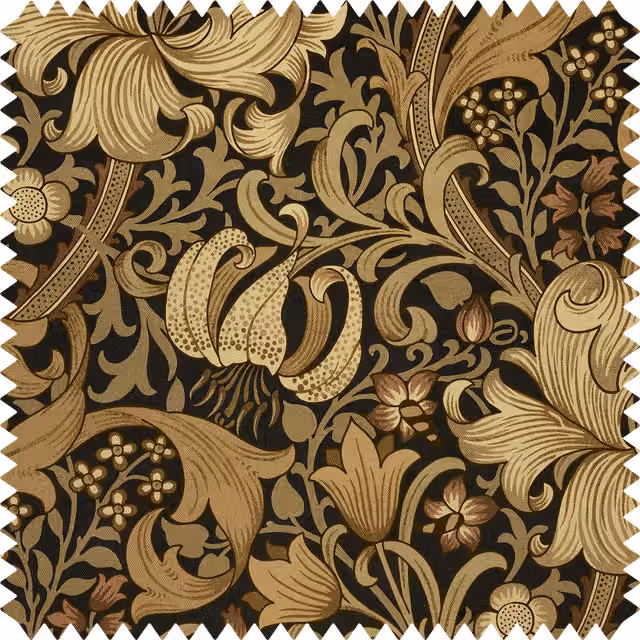 House of Hackney Golden Lily Magna Velvet in Black and Gold