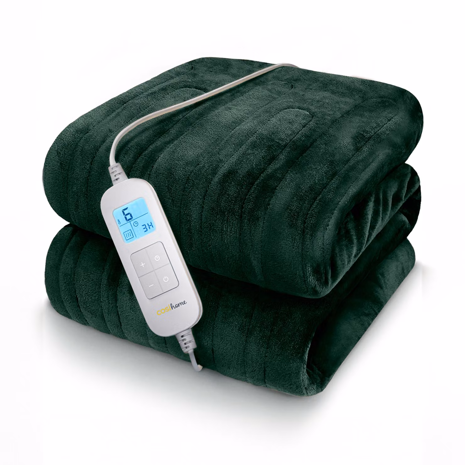 Cosi Home Fleece Electric Heated Throw in Green, W/D/H: 160 x 130 x 130 cm – 3