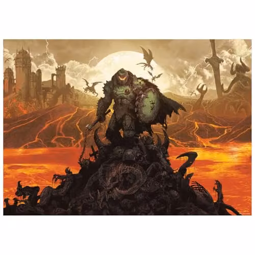 FaNaTtik DOOM: The Dark Ages Limited Edition A3 Numbered Multicolour Art Print – 5