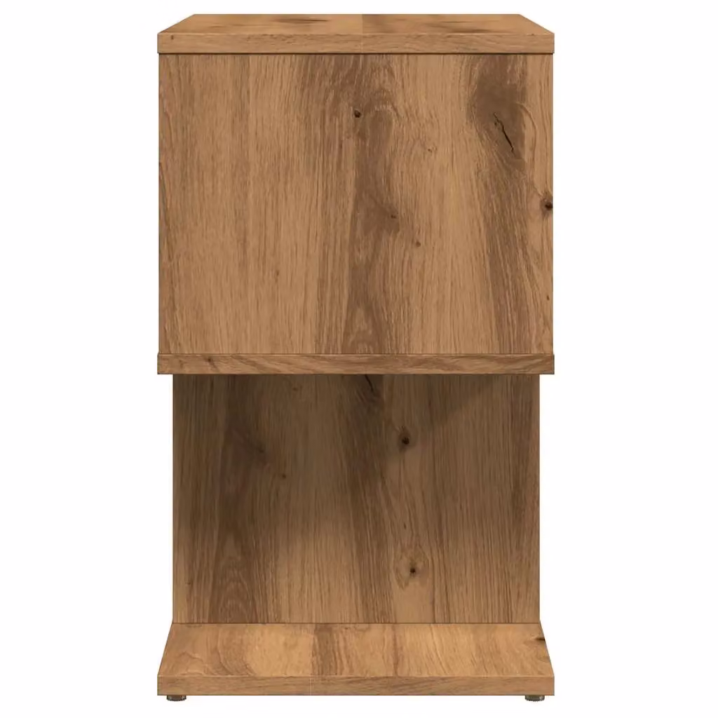 Berkfield Home Set of 2 Artisan Oak Bedside Cabinets, Brown Engineered Wood, W: 50 cm, D: 30 cm, H: 51.5 cm – 5