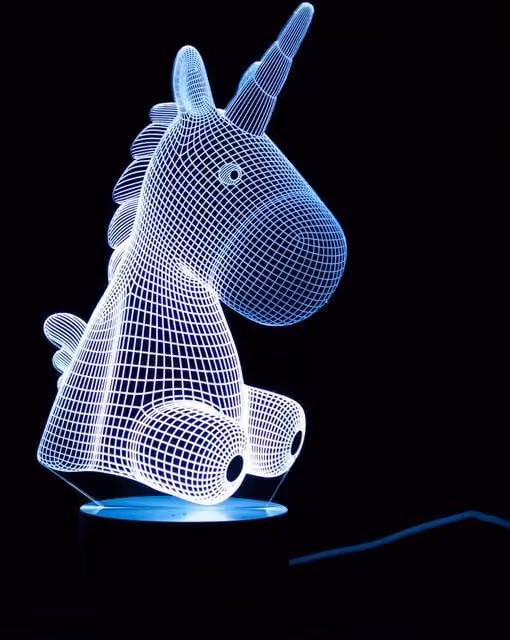 Nova Lighting Unicorn 3D Multicolour Touch Tabletop Lamp