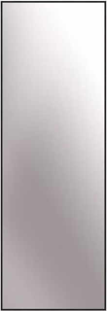 Nielsen Design Alpha Aluminium Rectangular Wall Mirror in Jet Black, W: 50 cm, H: 150 cm