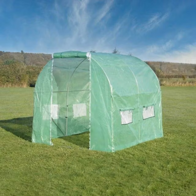 Primrose Premium Green Polytunnel with Galvanised Steel Frame