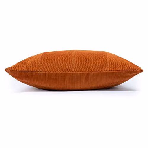 Furn Jagger Ribbed Corduroy Square Cushion in Orange, W/D/H: 45 x 45 x 45 cm – 2