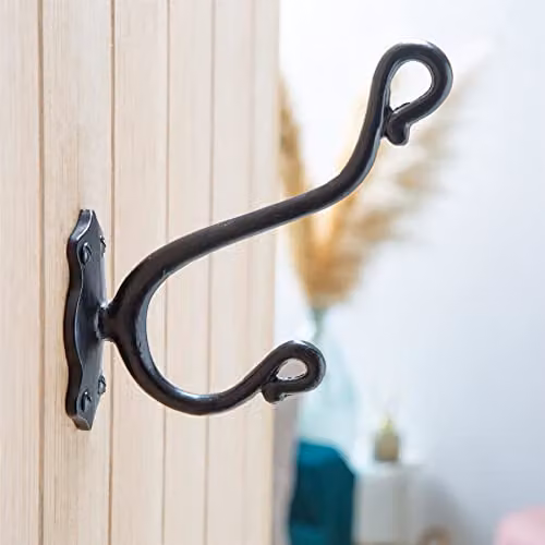 Hammer and Tongs Curly Hat and Coat Hooks, Pack of 5, Black, H 140 mm – 4
