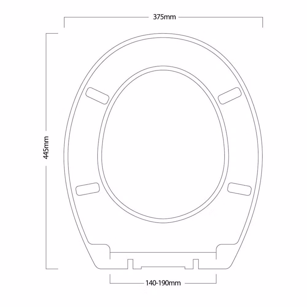 Showerdrape Oxford Mahogany Wooden Toilet Seat in Dark Brown – 4