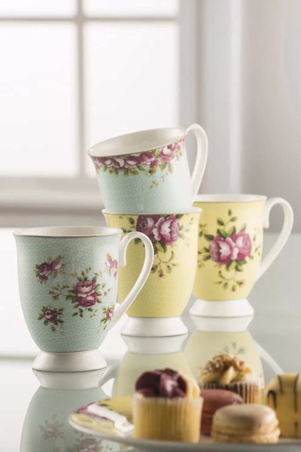 Aynsley China Archive Rose Multicolour Bone China Mug Set of 4 – 2