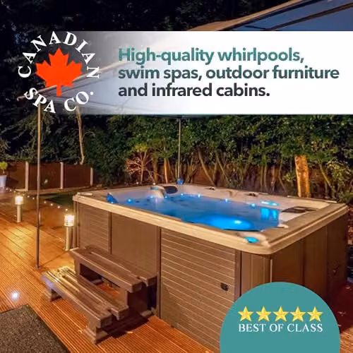 Canadian Spa Co. Corner Hot Tub Steps in Brown Wood Look Plastic, Non-Slip and Weatherproof – 2