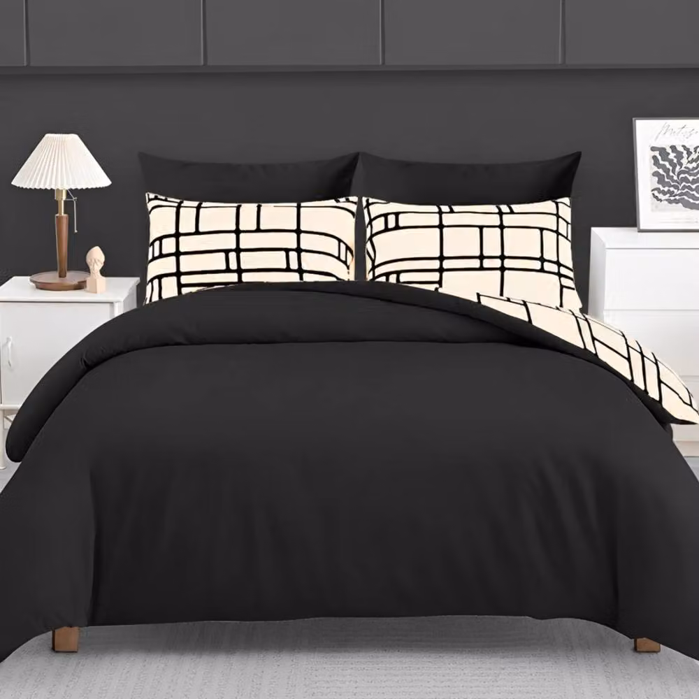 Pamposh Super King Double Brushed Microfibre Duvet Cover Set in Taupe with Zipper Closure – 2