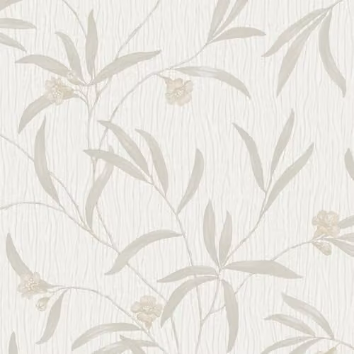 Belgravia Decor Tiffany Floral White and Cream Botanical Wallpaper