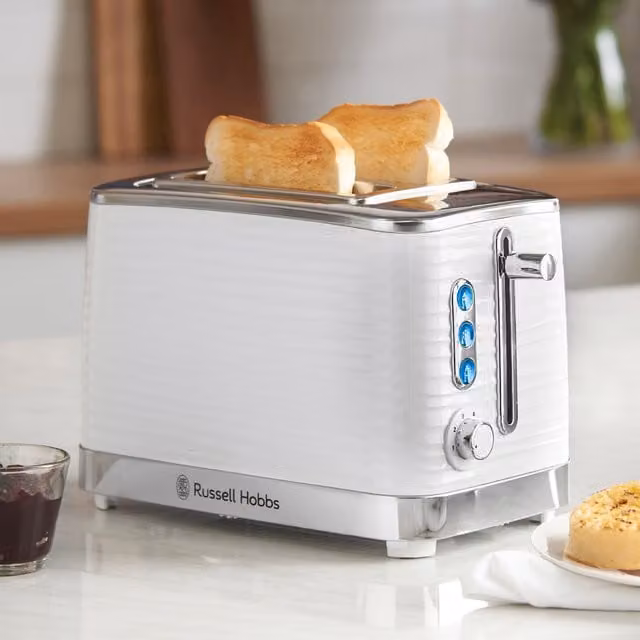 Russell Hobbs 2 Slice Inspire Toaster in White