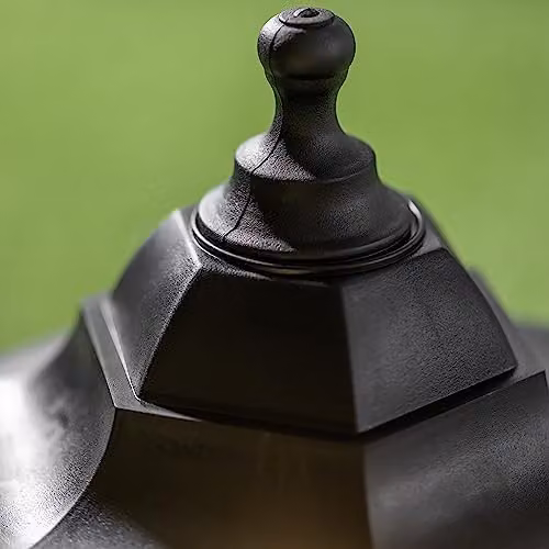 CGC Lighting Black Traditional Outdoor Post Lantern with Transparent Glass for Garden and Pathway – 3