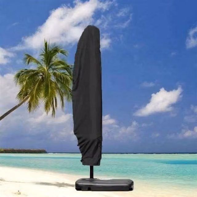 EONLION Waterproof Polyester Cantilever Banana Parasol Cover in Black, Diameter: 100 cm – 1