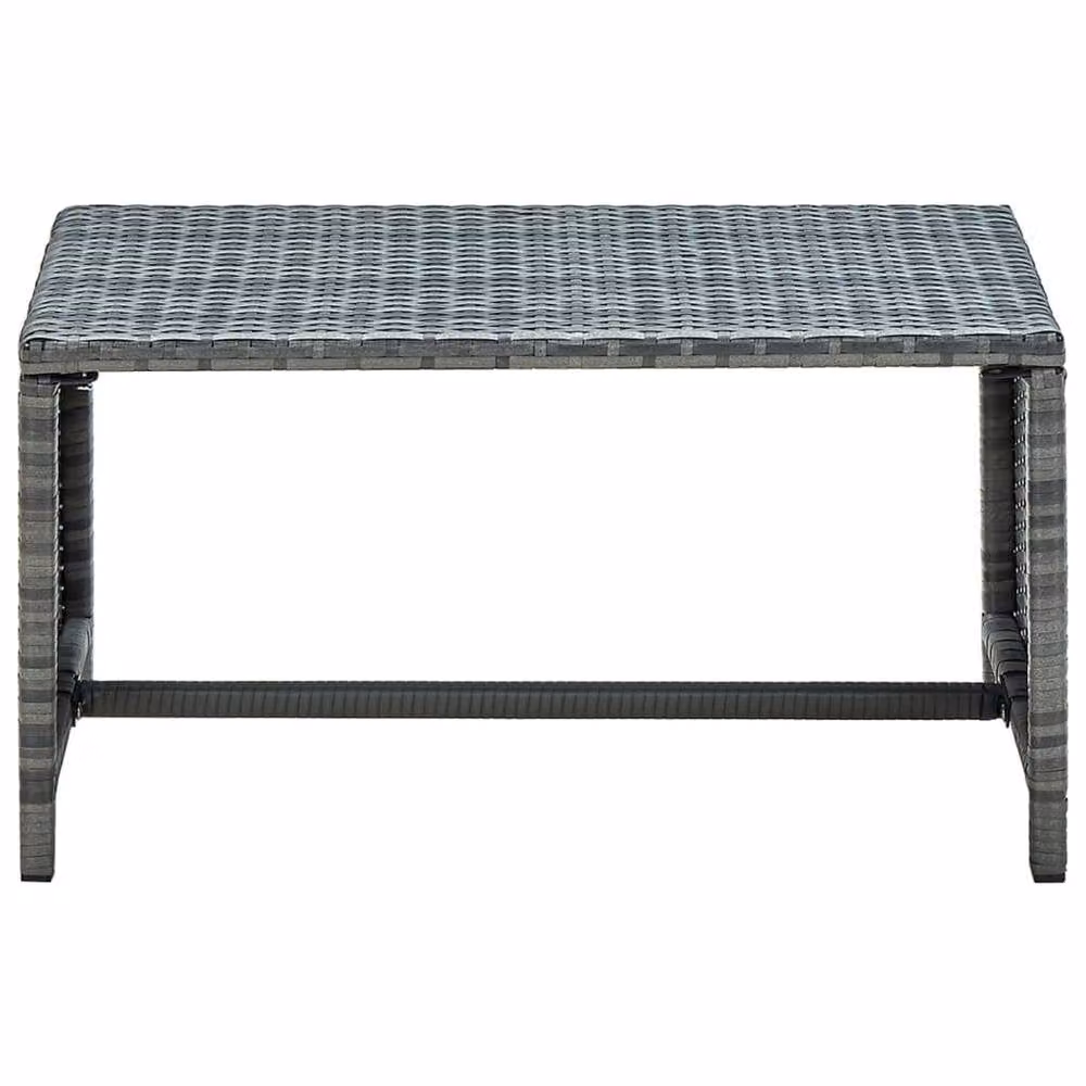 Berkfield Home Anthracite Poly Rattan Coffee Table in Black, W: 70 cm, D: 40 cm, H: 38 cm – 2
