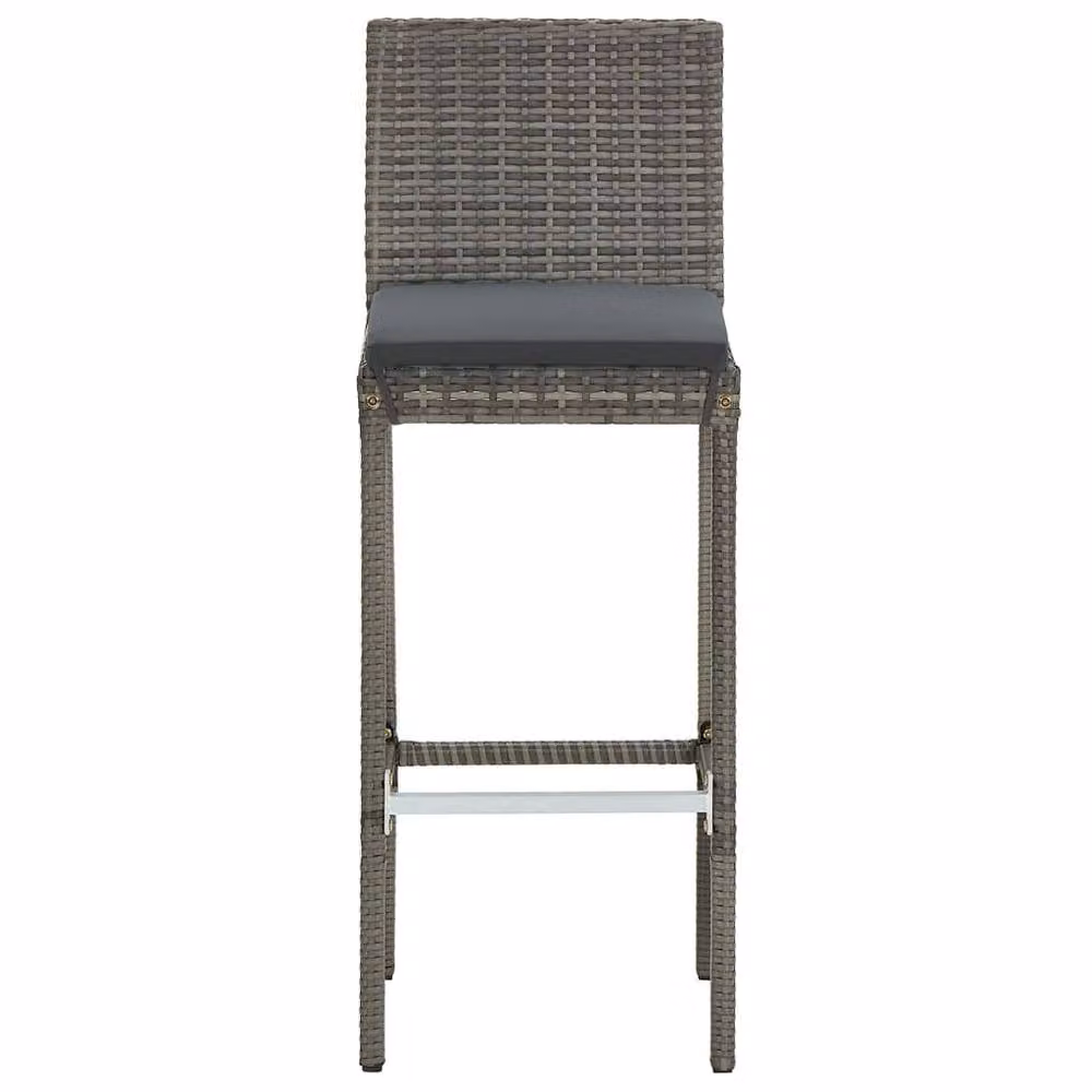 Berkfield Home Beautiful 5 Piece Grey Acacia Wood and Poly Garden Bar Set – 3