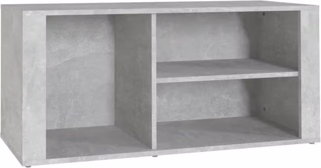Berkfield Home Modern Grey Shoe Cabinet with Integrated Seat, W/D/H: 100 x 35 x 45 cm
