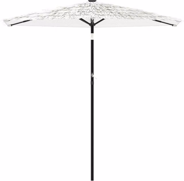 Berkfield Home Durable Garden Parasol with Steel Pole, White, W/D/H: 223 x 223 x 213 cm