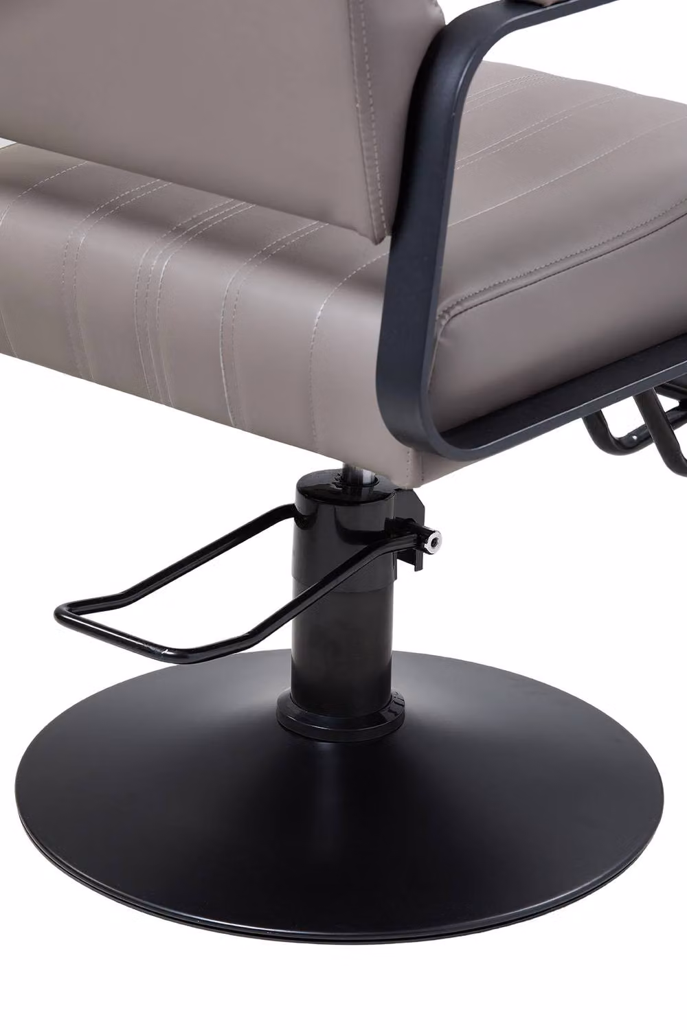 Living and Home Grey Swivel Barber Chair with Armrests and Adjustable Height – 6