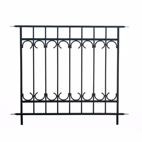 Primrose Park Lane Fence Section Black Galvanised Steel Panacea Fence System, Height: 91 cm – 1