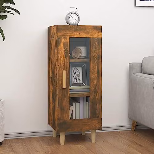 vidaXL Smoked Oak Sideboard in Brown, W/D/H: 34.5 x 34.0 x 90.0 cm – 2