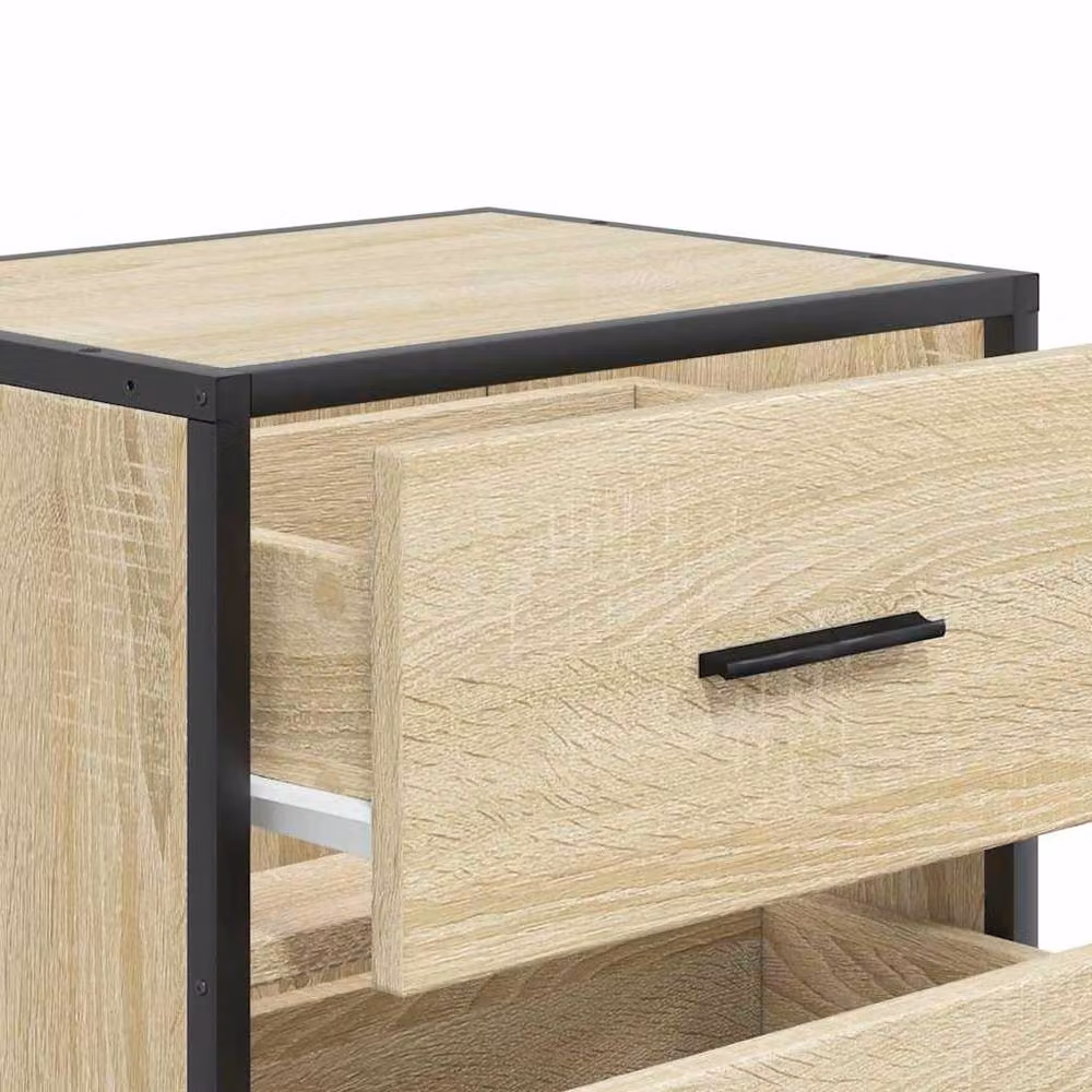 Berkfield Home Wall-mounted Bedside Cabinets, 2 Pack, Sonoma Oak, W: 40 cm, D: 31 cm, H: 39.5 cm – 5