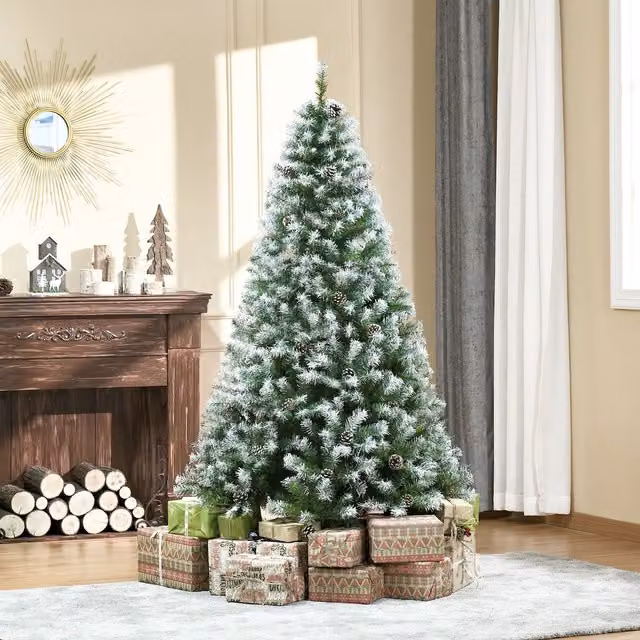 HOMCOM 6ft Green Artificial Christmas Tree – 1