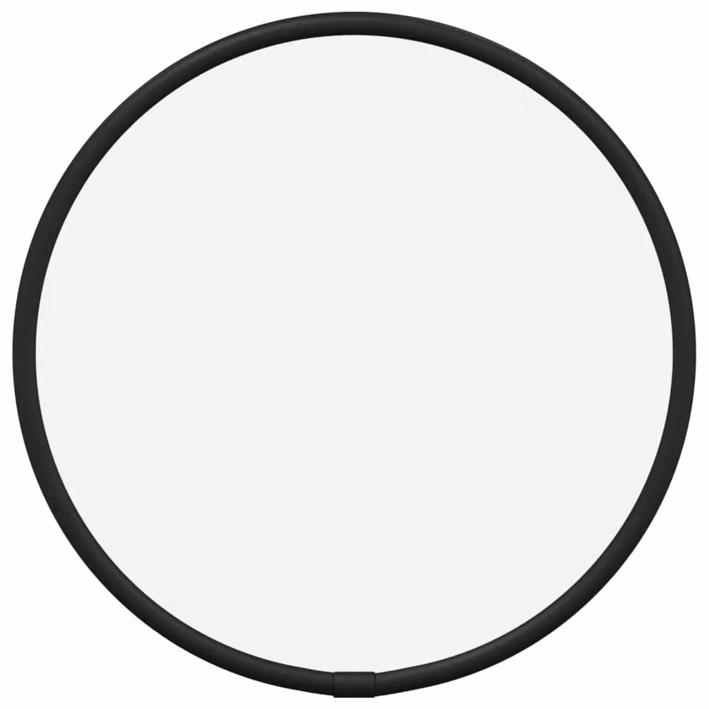 Berkfield Home Round Minimalist Wall Mirror in Black, Diameter: 20 cm – 2