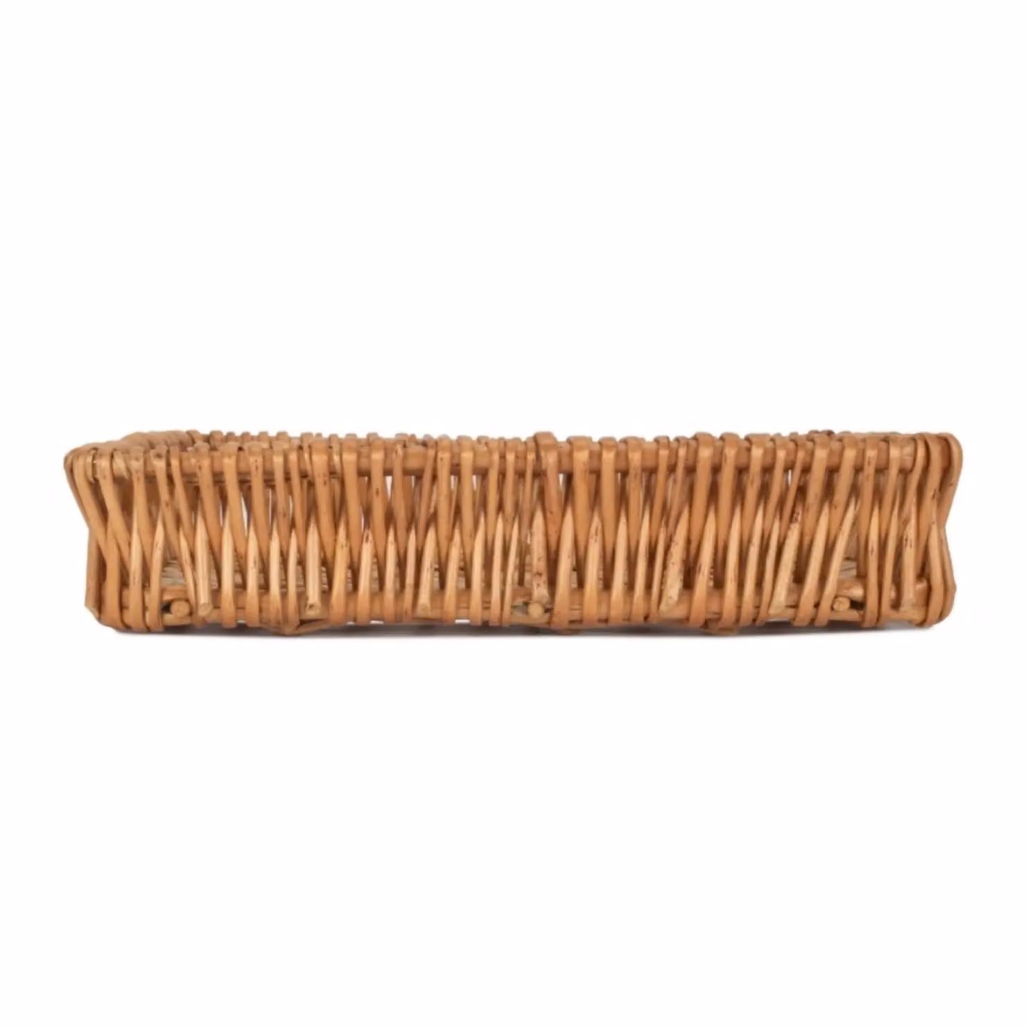 Red Hamper Shallow Wicker Tray in Brown, Width: 30 cm – 3