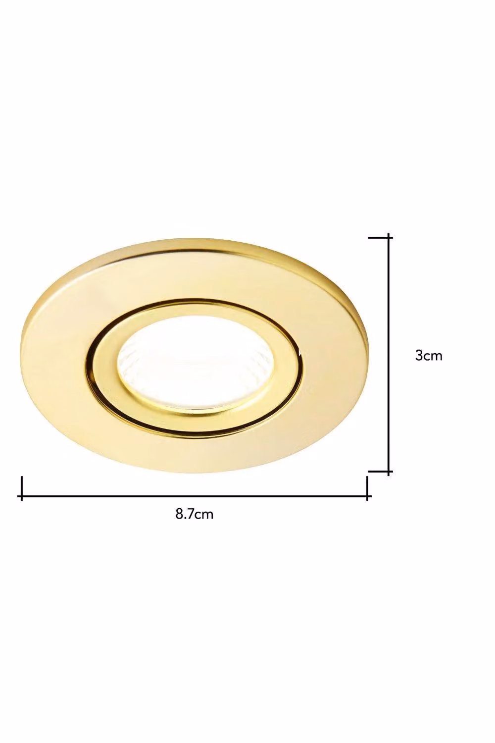 BHS Lighting Gold/Brass Round Recessed Adjustable Fire Rated Spotlight – 2