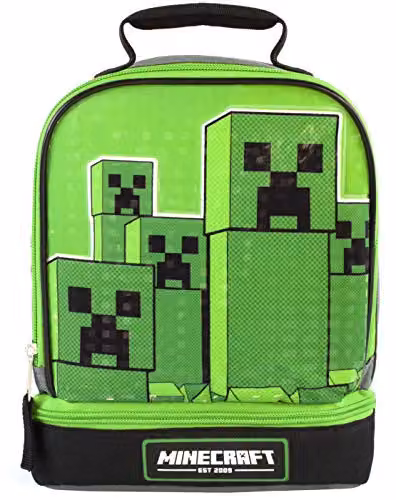 Vanilla Underground Insulated Fabric Lunch Bag with Compartments in Green and Grey – 1