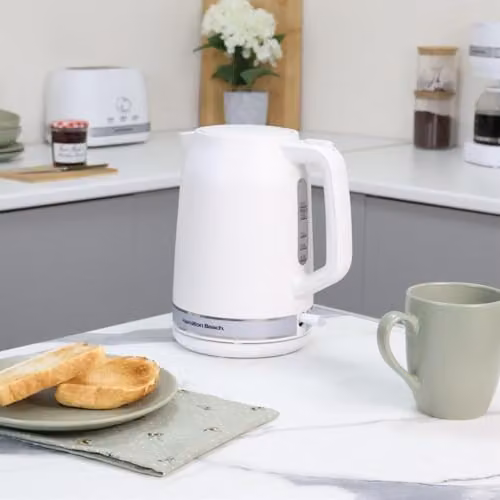 Hamilton Beach Ella Electric Kettle with Auto Shut Off, 1.7 l, White – 2