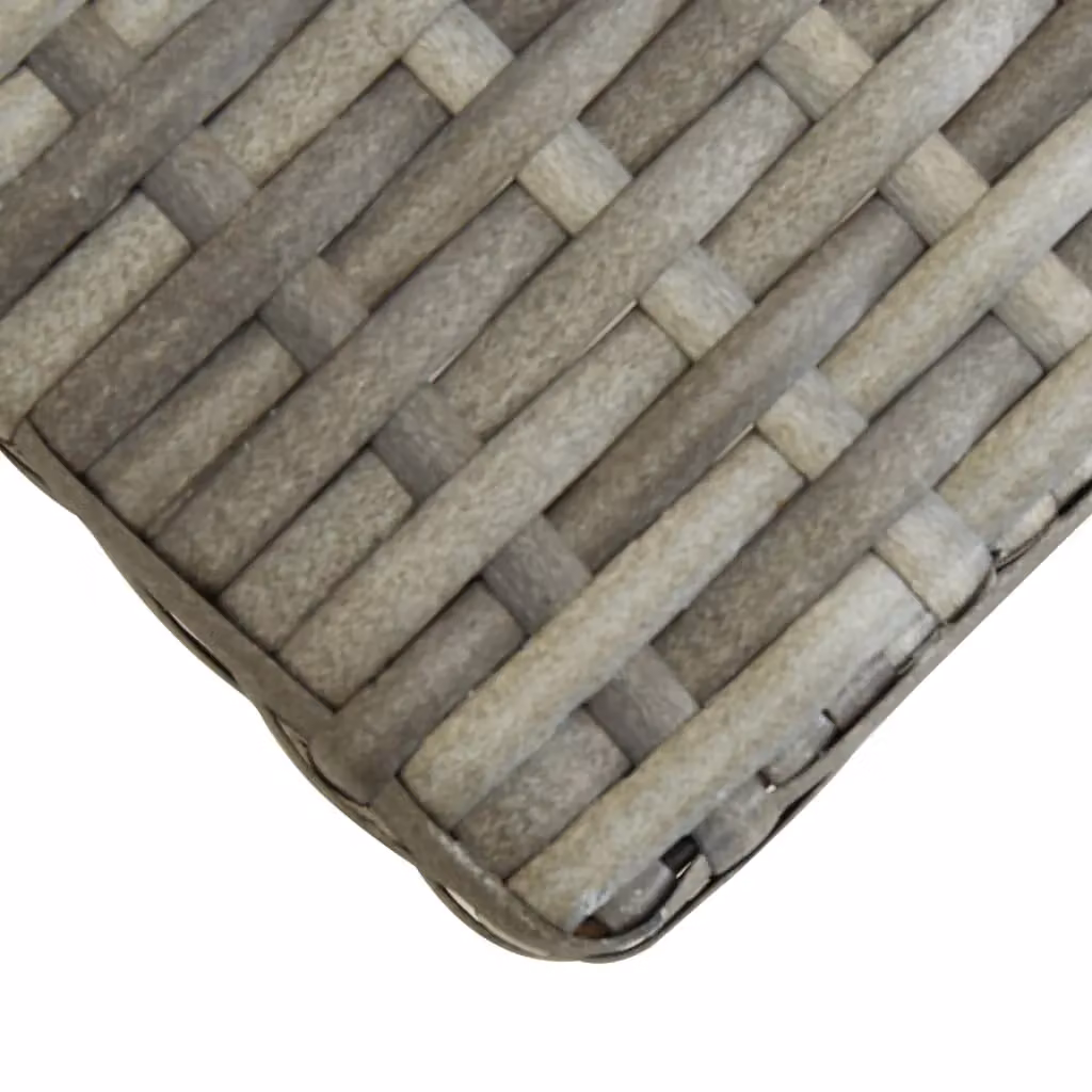 Berkfield Home Grey Poly Rattan and Solid Acacia Wood Garden Bench, Width: 120 cm – 2