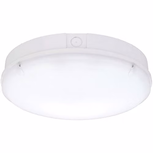 Loops Gloss White Round IP65 LED Bulkhead Light with CCT Colour Changing Technology, Diameter: 300 mm
