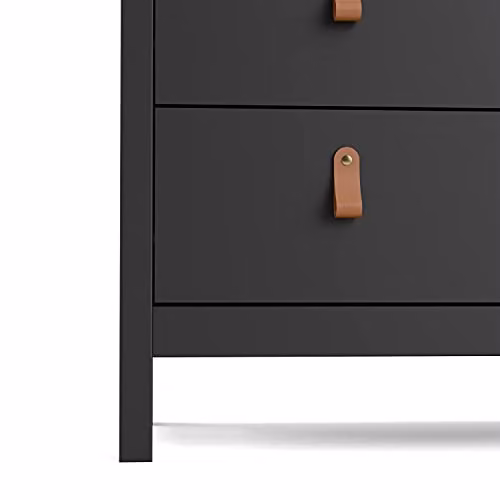 Furniture To Go Barcelona Black Wood Chest of 5 Drawers – 5