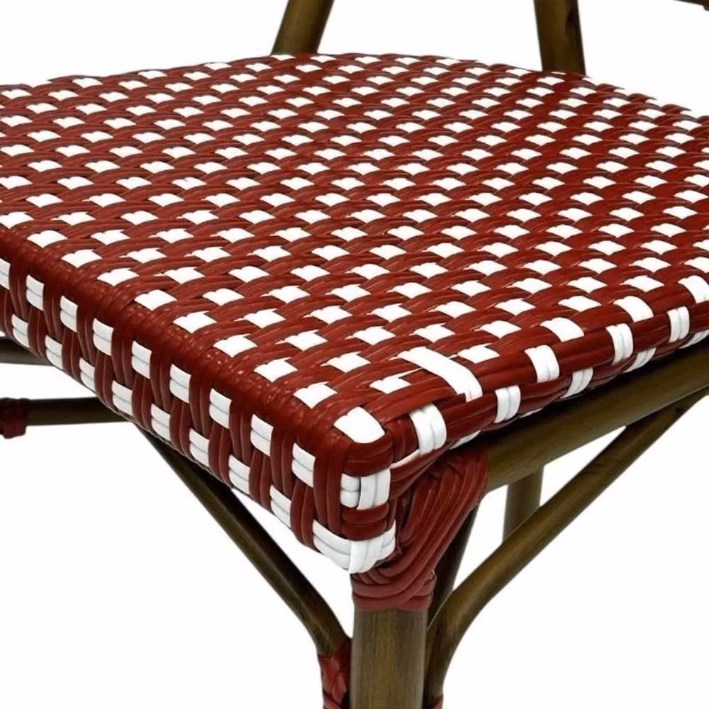 NESTLUNE Red Paris Bistro Chairs, Set of 2 – 3