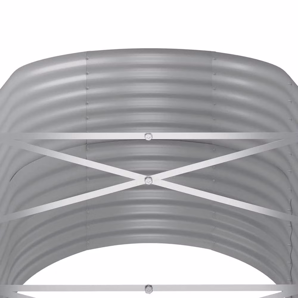 Berkfield Home Anthracite Grey Powder-coated Steel Raised Bed W: 368 cm, D: 80 cm, H: 68 cm – 4