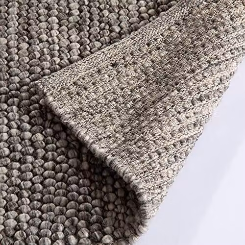 Esselle Home Delilah Mottled Wool Pebble Grey Rectangular Rug W: 200 cm, D: 290 cm – 4