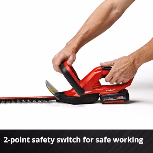 Einhell Power X-Change 18V Cordless Reciprocating Hedge Trimmer, Red – 3