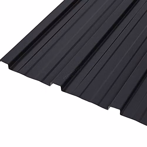BIRCHTREE 24 Pack Corrugated Metal Roof Sheets in Black, W: 108.0 cm x H: 45.0 cm – 5
