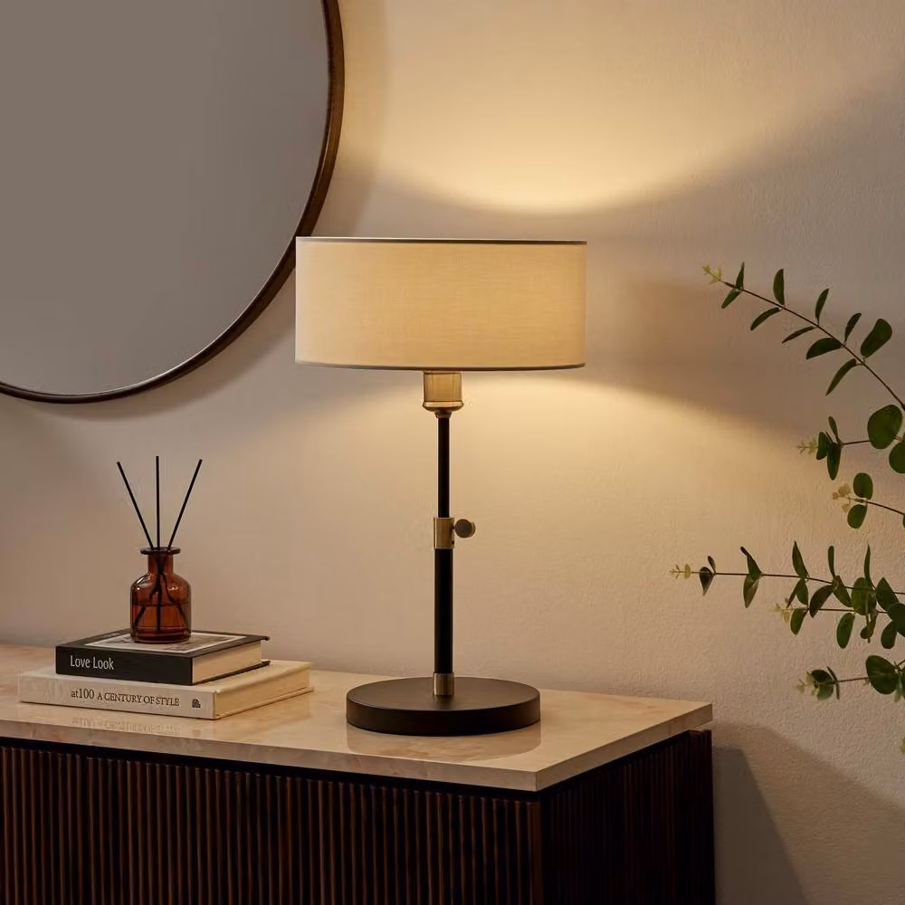 FurnitureboxUK Lucinda Modern Table Lamp in White, Black and Gold/Brass – 2