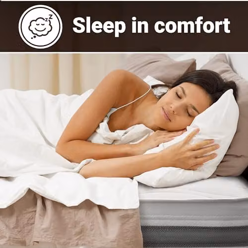 The White Stone Antibacterial Viscoelastic Foam Mattress in White, H 25 cm, W 90 cm, D 200 cm – 6