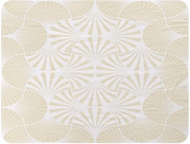 Benjamin Tate Design Golden Star Ornament Fleece Blanket in Gold and Beige, W/D/H: 120 x 150 cm – 2