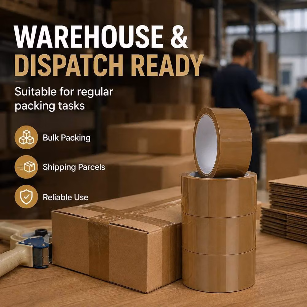 SPETLEK Heavy Duty Brown Packing Tape, Width: 48 mm, Length: 66 m – 5