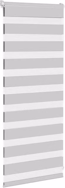 Berkfield Home Elegant Zebra Blind in Light Grey, W: 60 cm, H: 100 cm